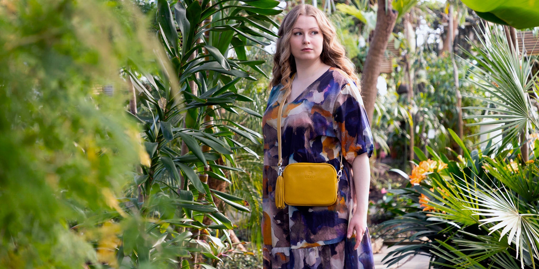 Utuan laadukkaat keltaiset olkalaukut