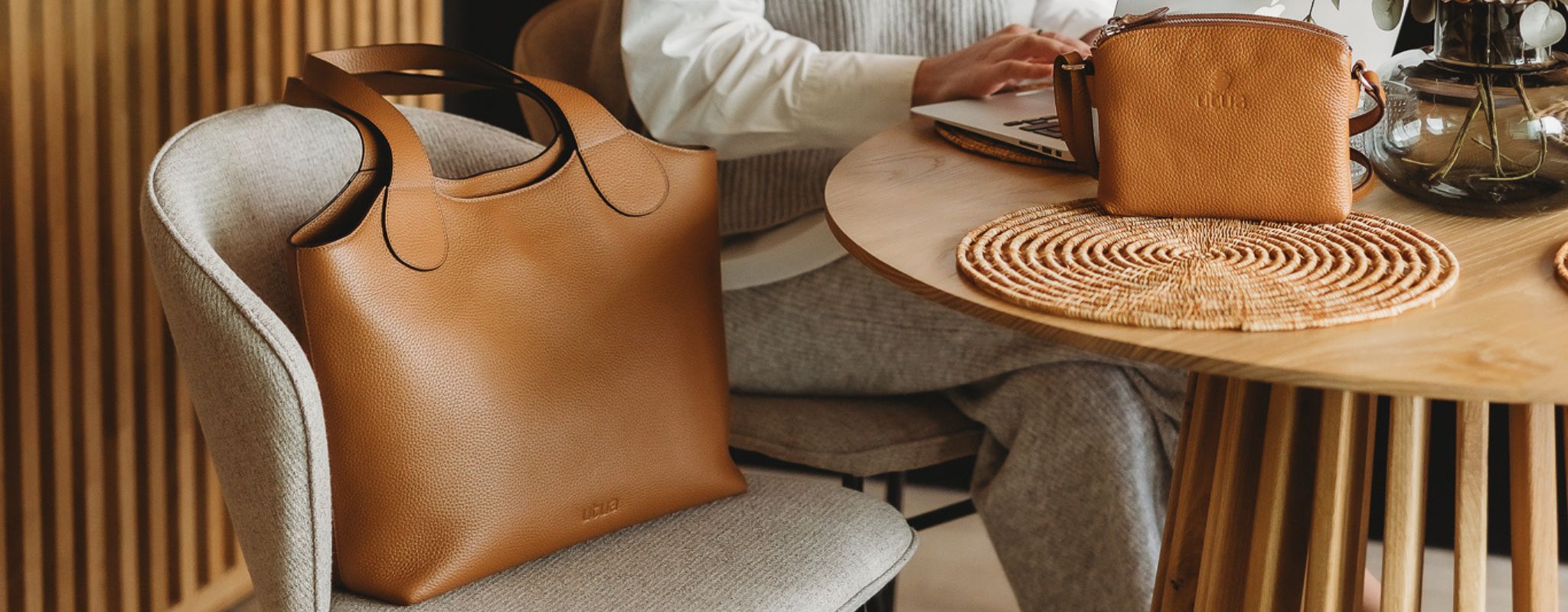 Utuan aitonahkaiset naisten työlaukut