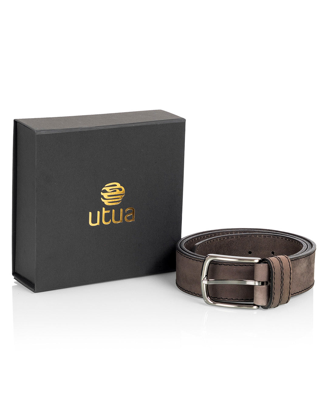 Nahkavyö 3 cm harmaa