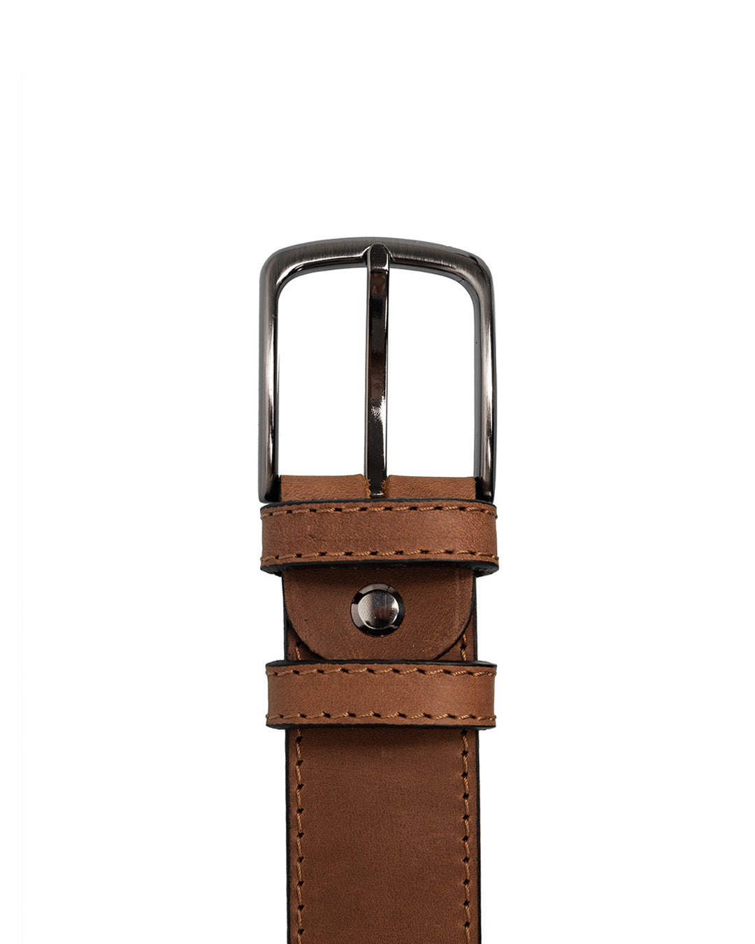 Nahkavyö 4 cm vaalean ruskea