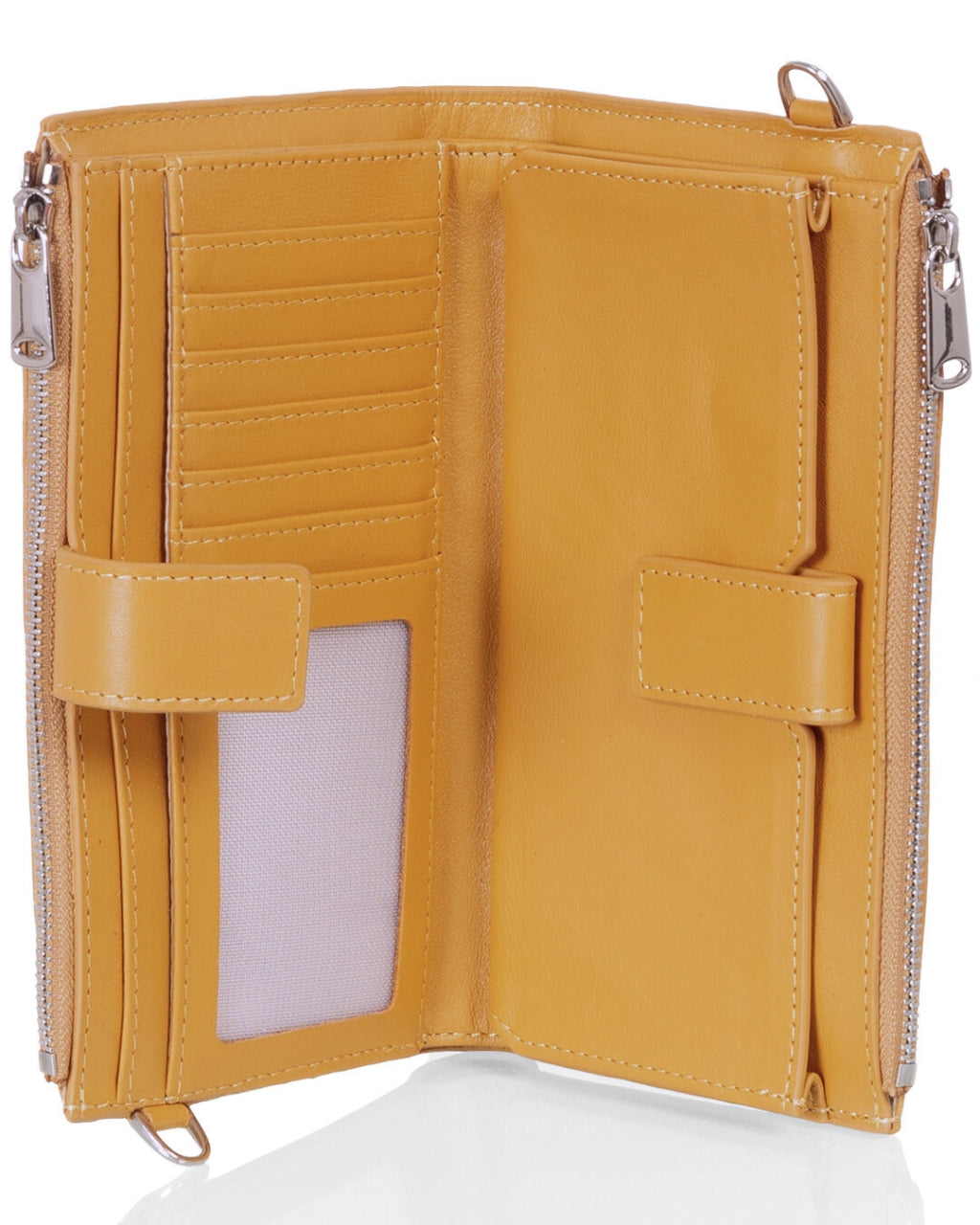 Keltainen nahkainen puhelinlompakko Utua