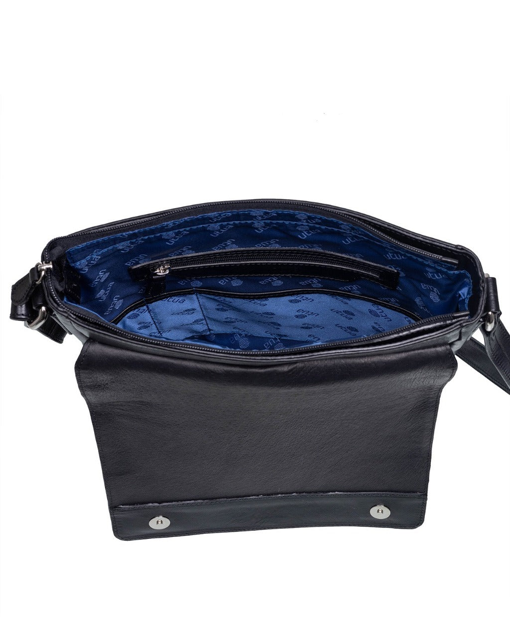 Zeus Exclusive vegetable-tanned leather shoulder bag black