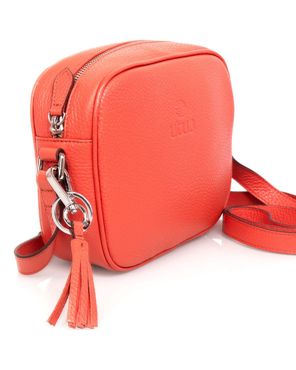 Nahkainen-utua-olkalaukku-espoo-exclusive-korallin-punainen