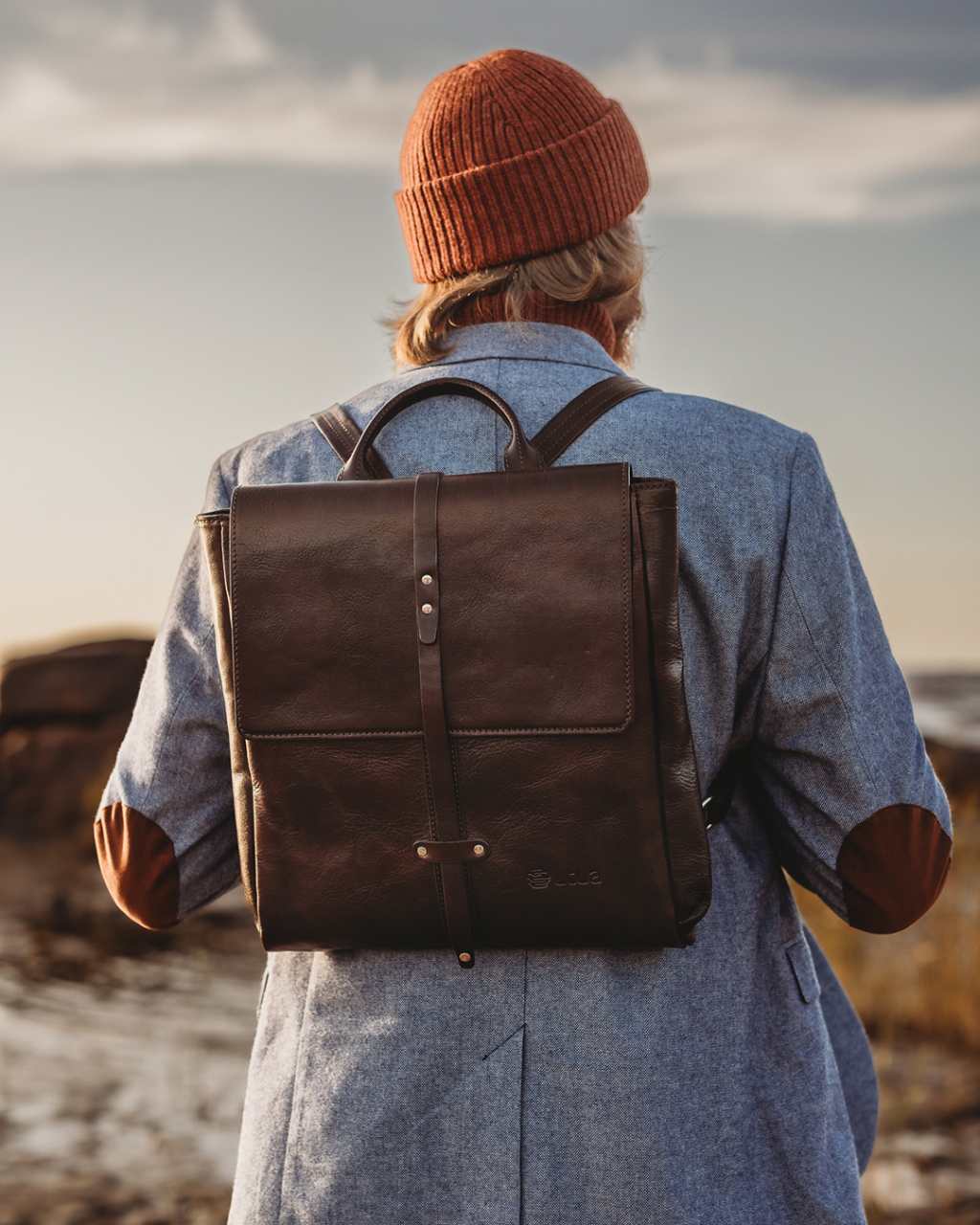 Nahkainen Utua Kasviparkittu Reppu Iso-Kraaseli Exclusive musta