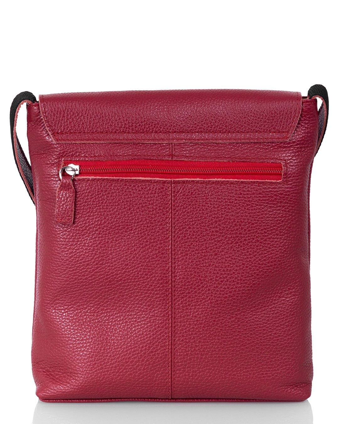 Nahkainen_olkalaukku_Utua_Odense_puolukan_punainen