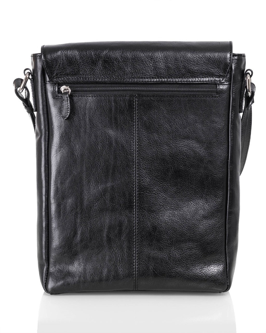 Zeus Exclusive vegetable-tanned leather shoulder bag black