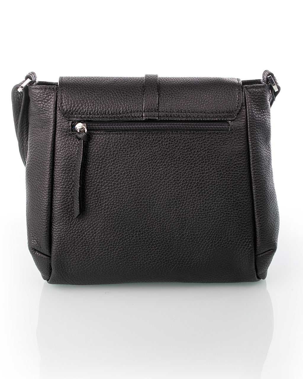 Suomalainen musta olkalaukku Utua Tasku