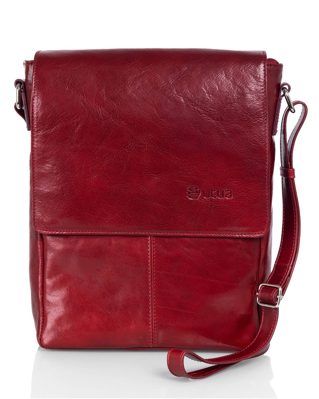 Zeus Exclusive kasviparkittu olkalaukku punainen