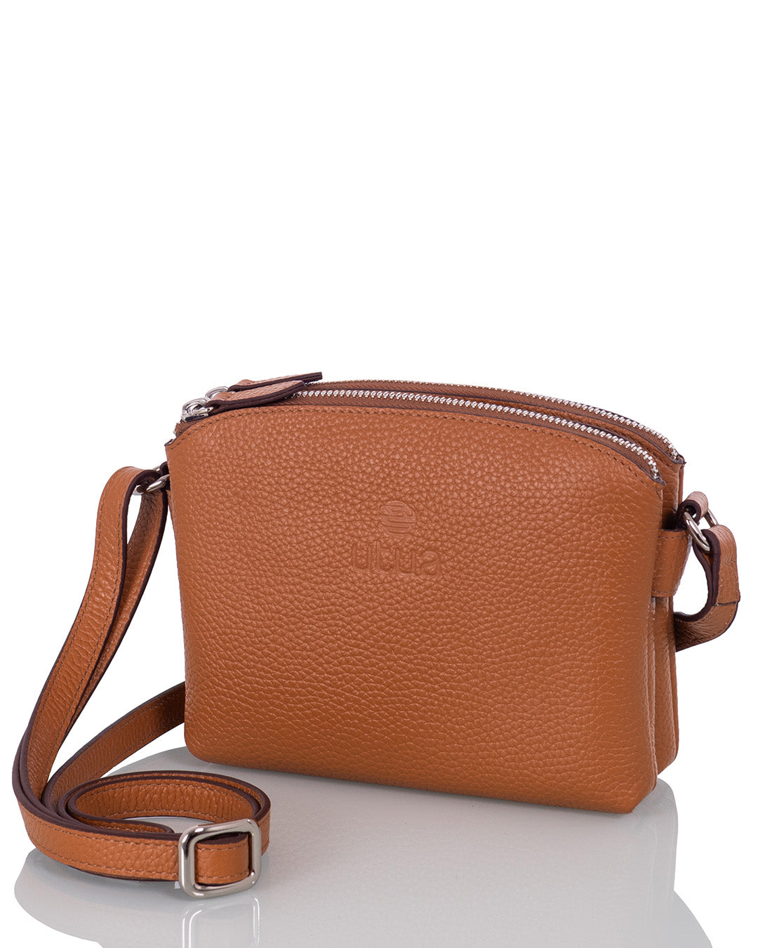 Utuan lysti ruskea olkalaukku