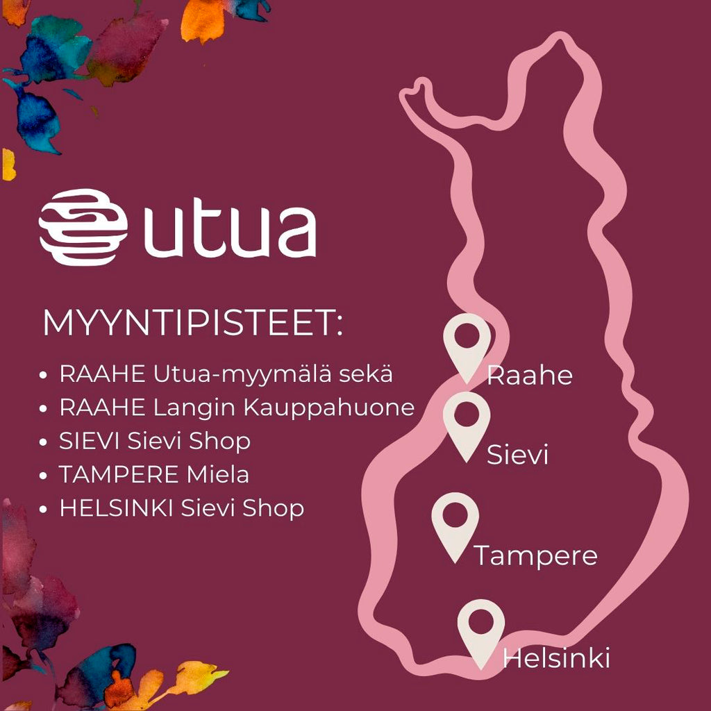 Utuan myyntipisteet sijaitsevat Raahessa, Sievissä, Tampereella ja Helsingissä.