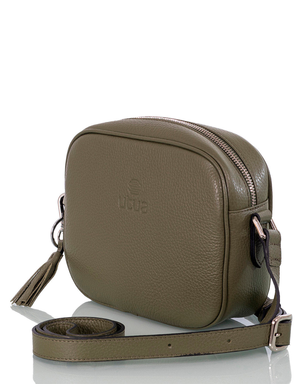Espoo Exclusive leather shoulder bag, green.