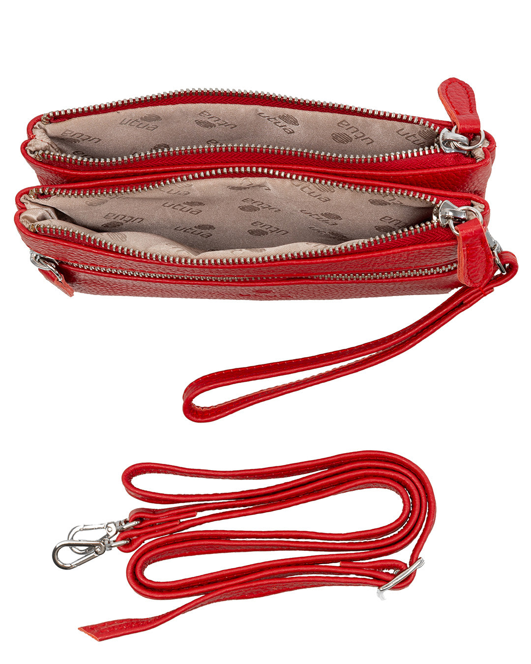 Rauma small leather bag red