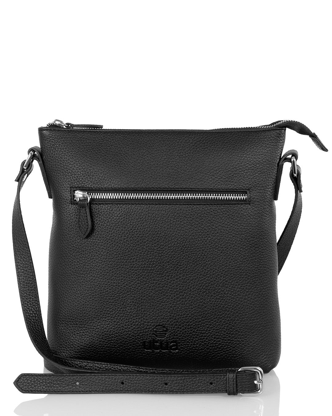 nahkainen Haiku utuan olkalaukku musta