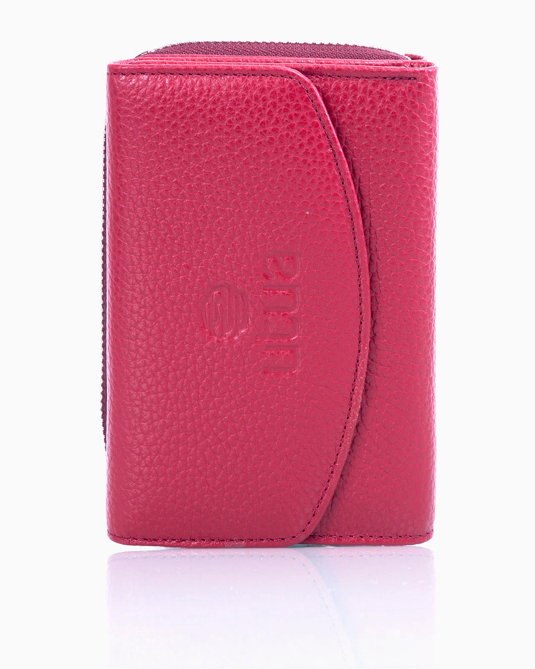 puolukan punainen katko nahka lompakko edesta