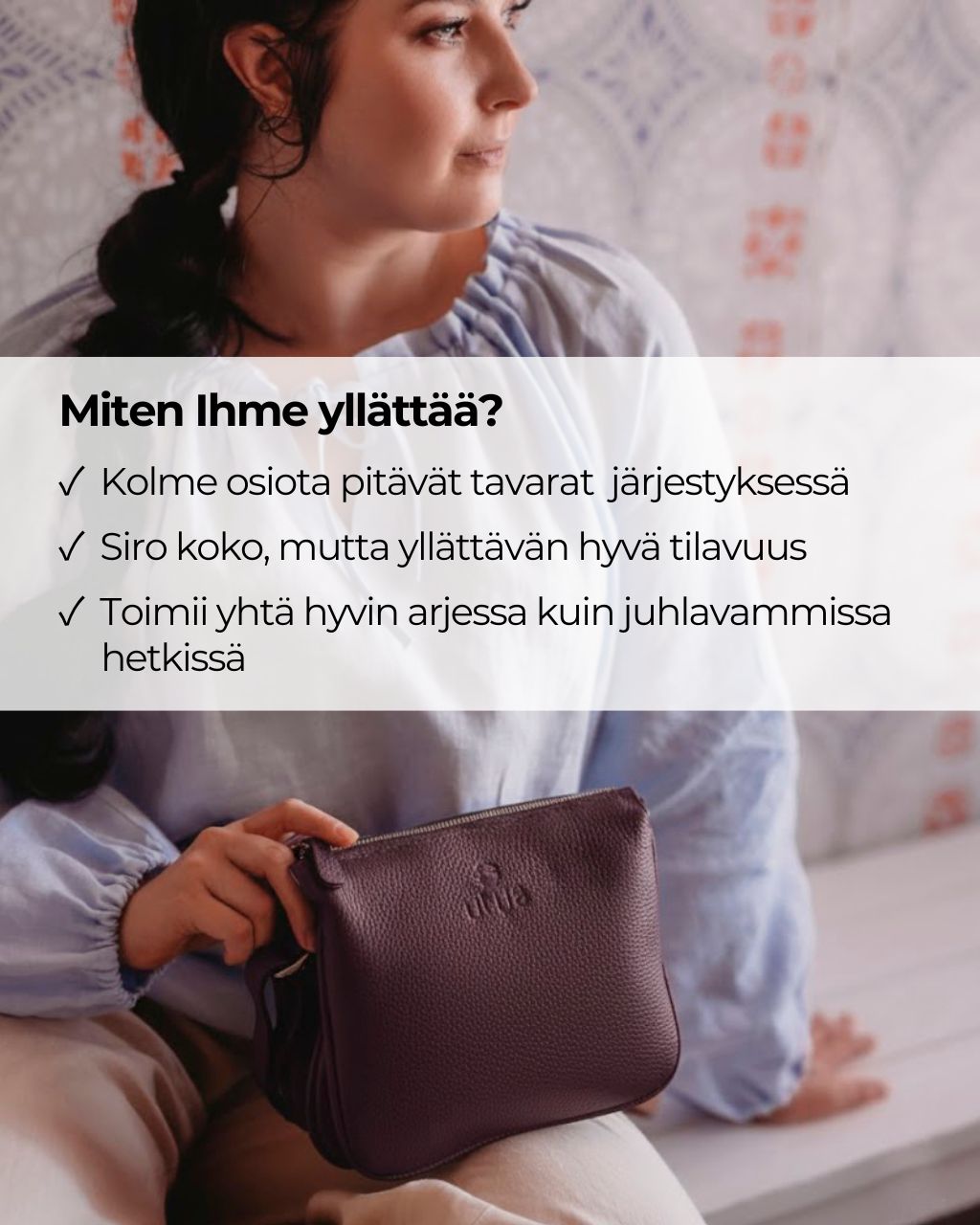 utua ihme nahkainen pikkulaukku yllattaa