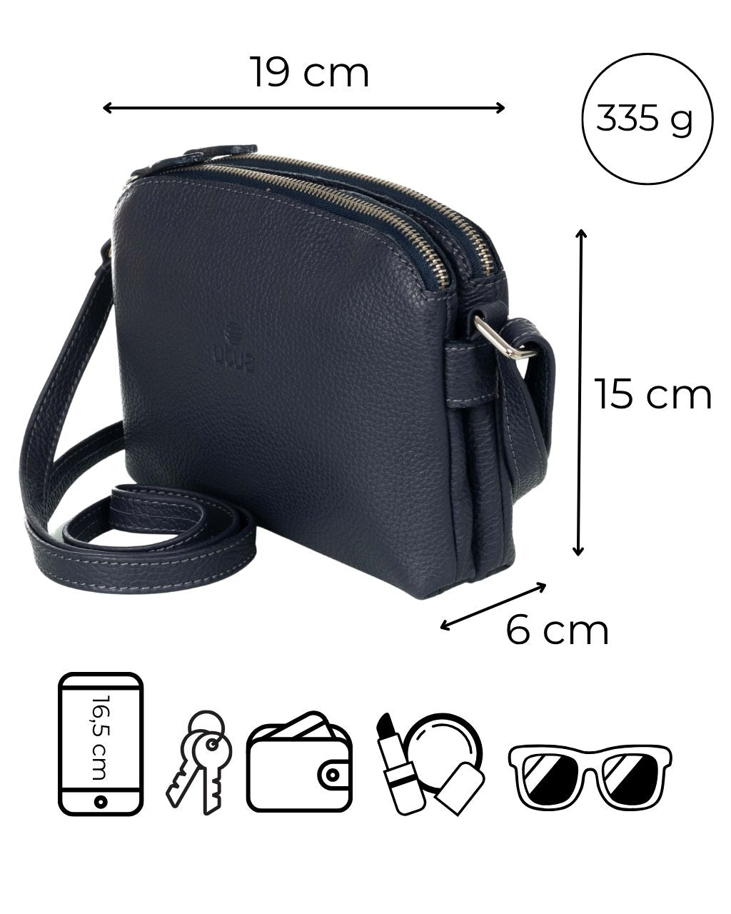 Lysti small leather bag, orange