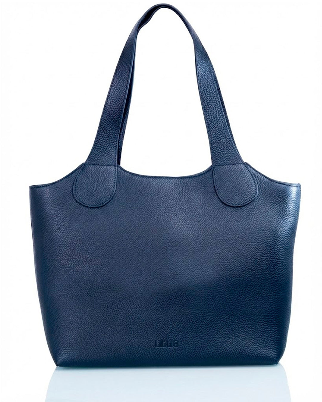 utua-tumman-sininen-nahkainen-irene-tyolaukku-edesta