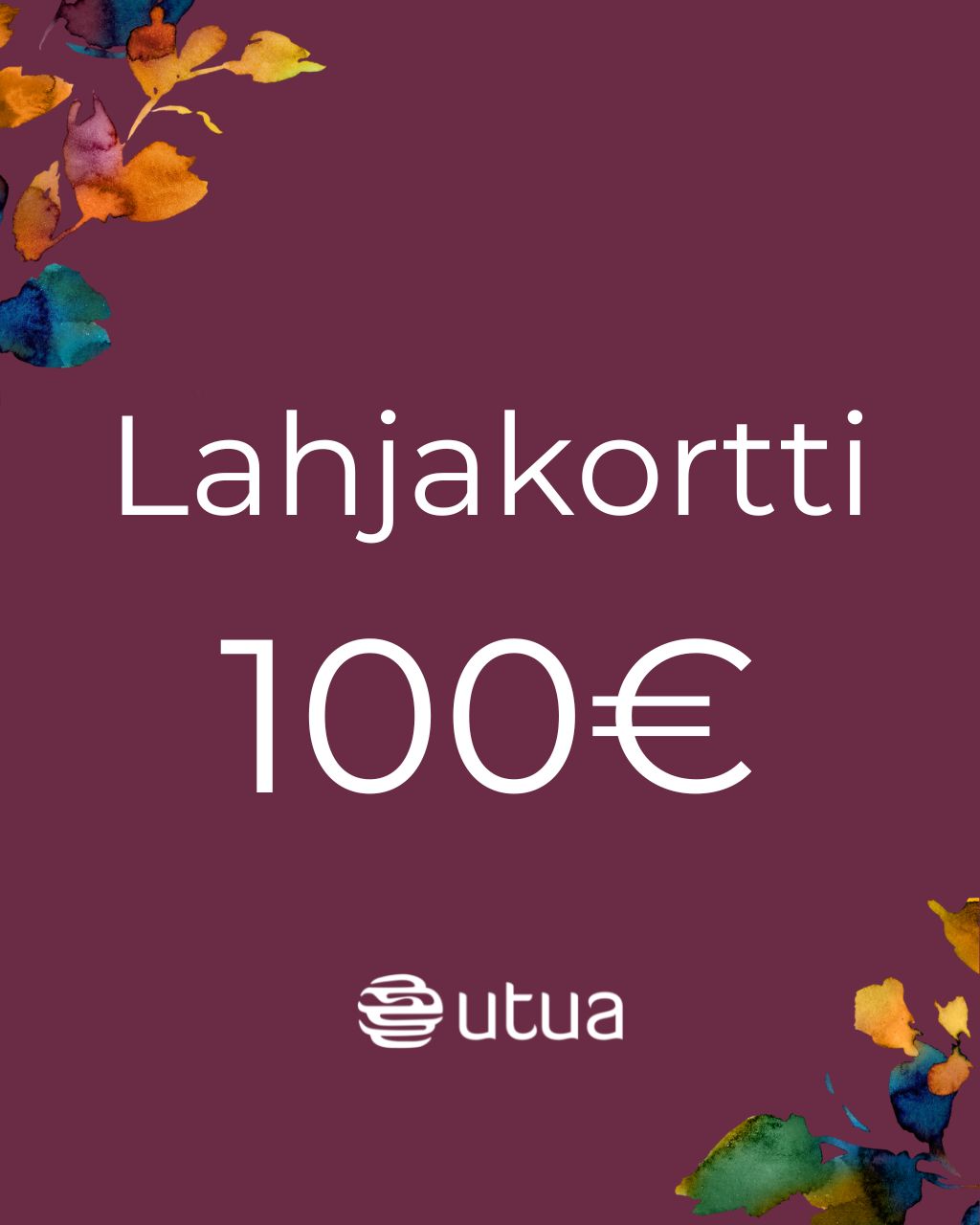 Utuan lahjakortti arvoltaan 100€