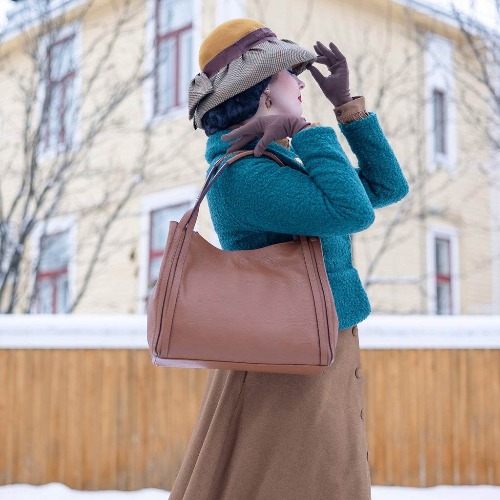 Utuan ruskea Grace käsilaukku on varsinainen kaunotar.