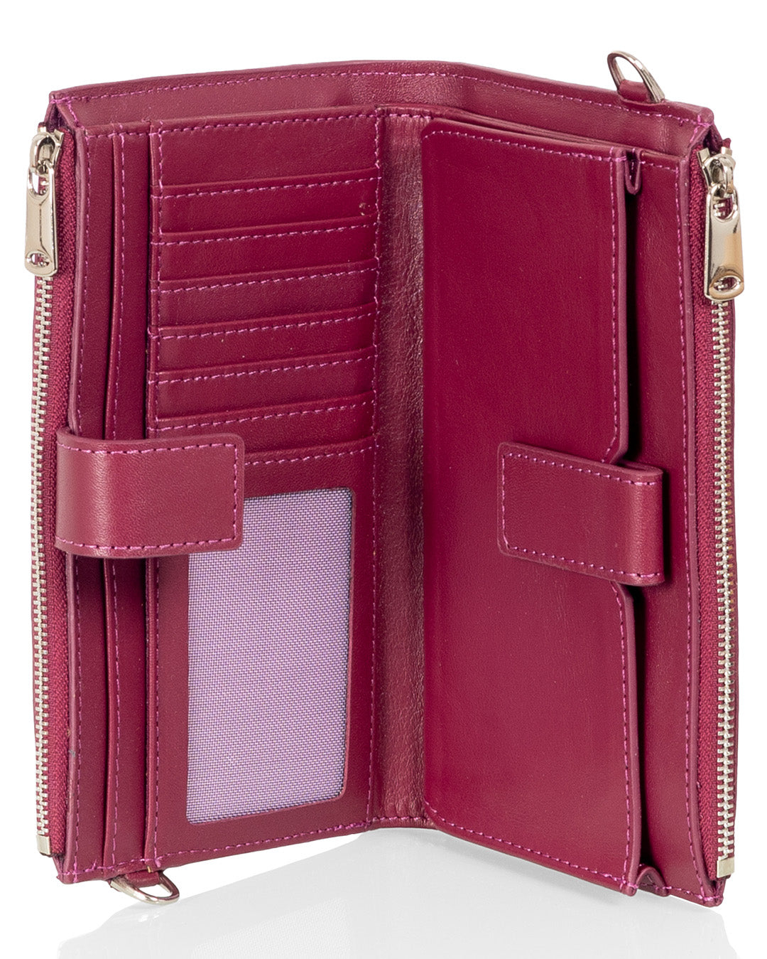 Daalian punainen nahkainen puhelinlompakko