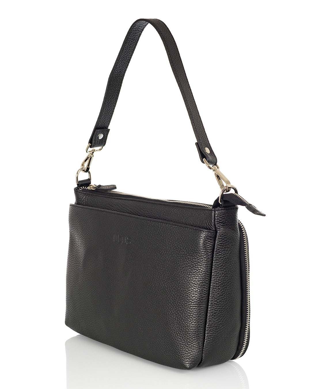 Kajo Exclusive Utua musta olkalaukku lyhyt hihna sivusta