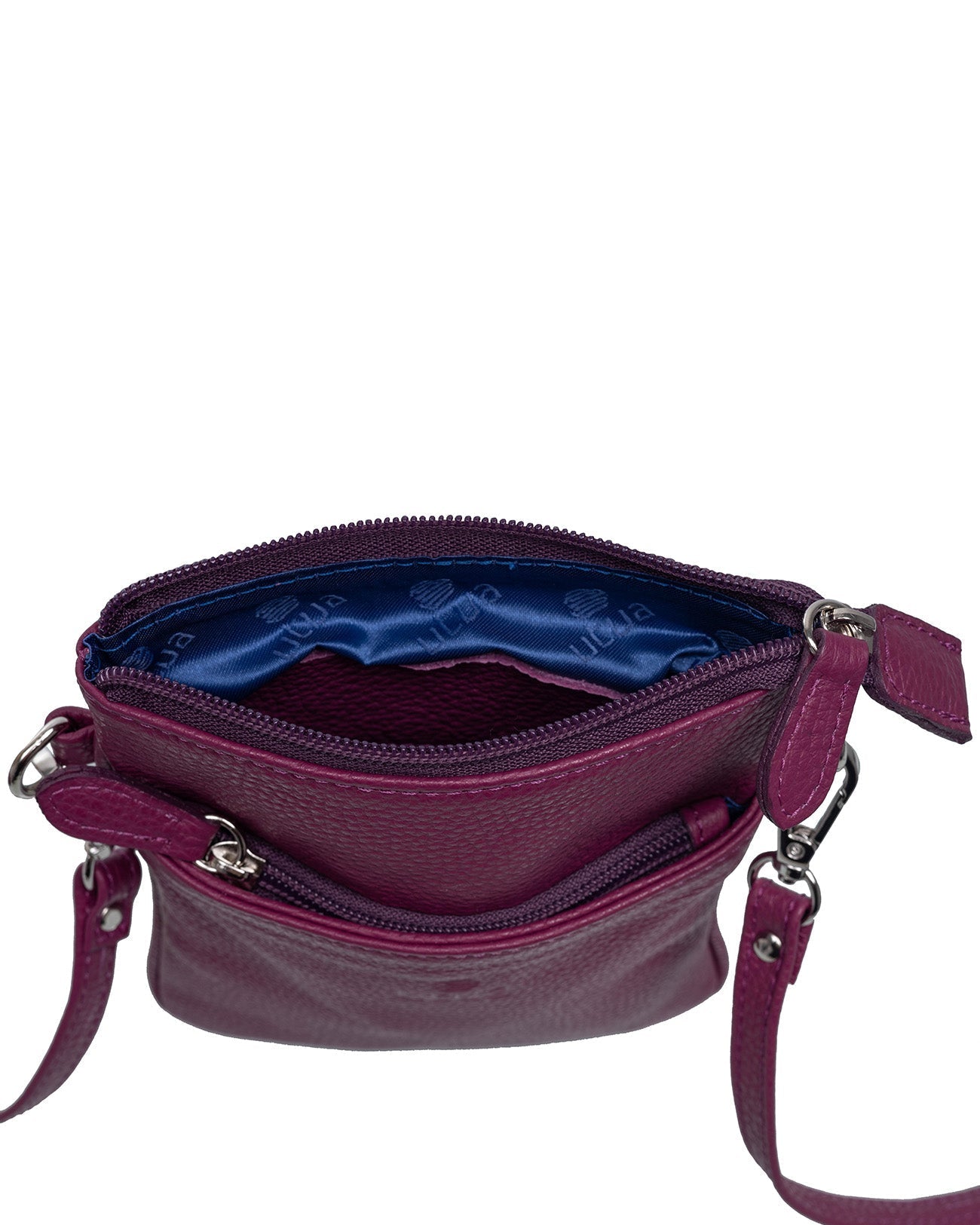 Kotimainen daalianpunainen puhelinlaukku Utua Santra