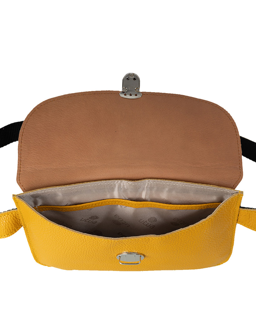 Kotimainen keltainen pikkulaukku Utua Iris