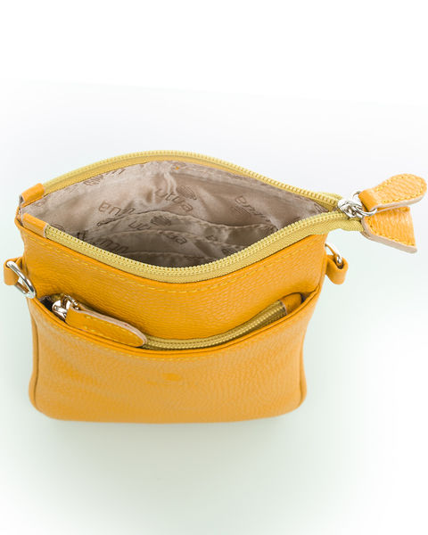 Kotimainen keltainen puhelinlaukku Utua Santra