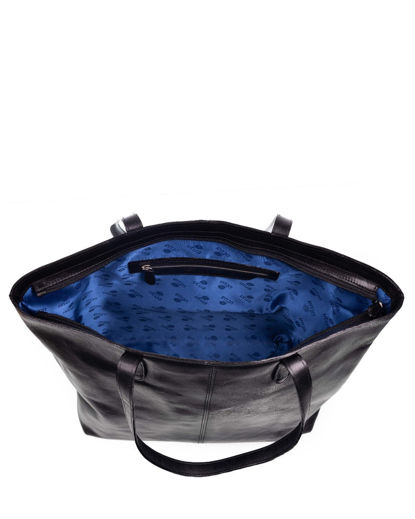 Kotimainen musta kasviparkittu kasilaukku Utua Lund Exclusive