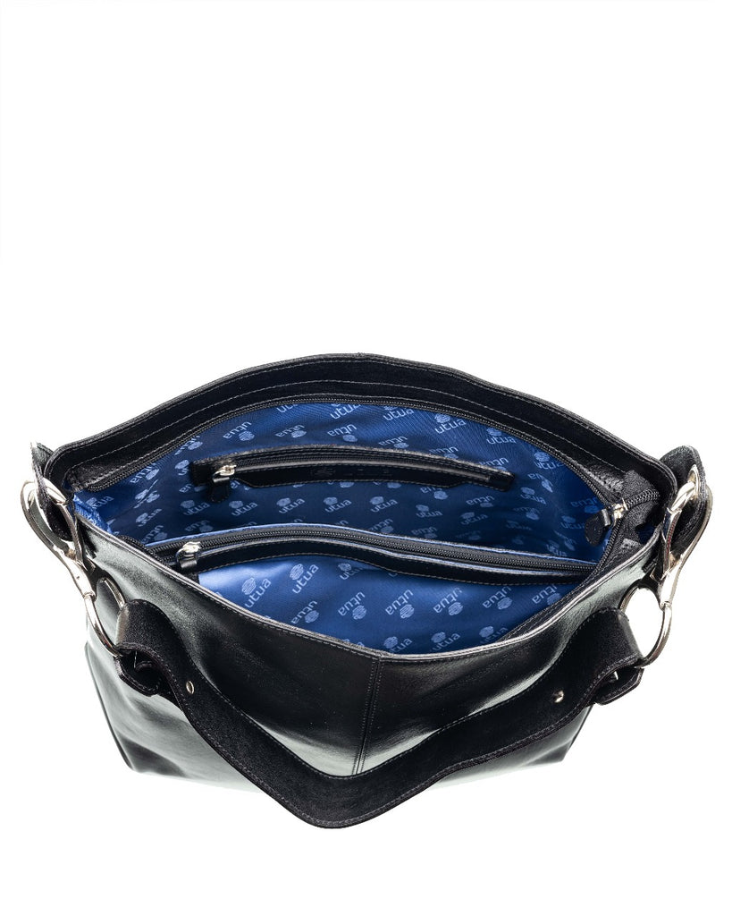 Kotimainen musta kasviparkittu kasilaukku Utua Roskilde Exclusive