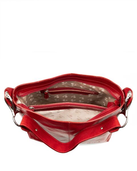 Kotimainen punainen kasviparkittu kasilaukku Utua Roskilde Exclusive