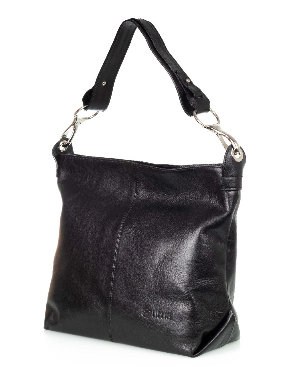 Musta kasviparkittu kasilaukku Utua Roskilde Exclusive