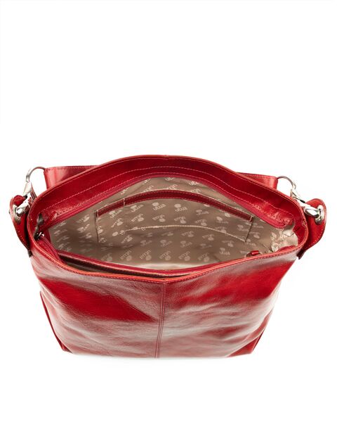 Nahkainen Utua kasviparkittu kasilaukku Roskilde Exclusive punainen