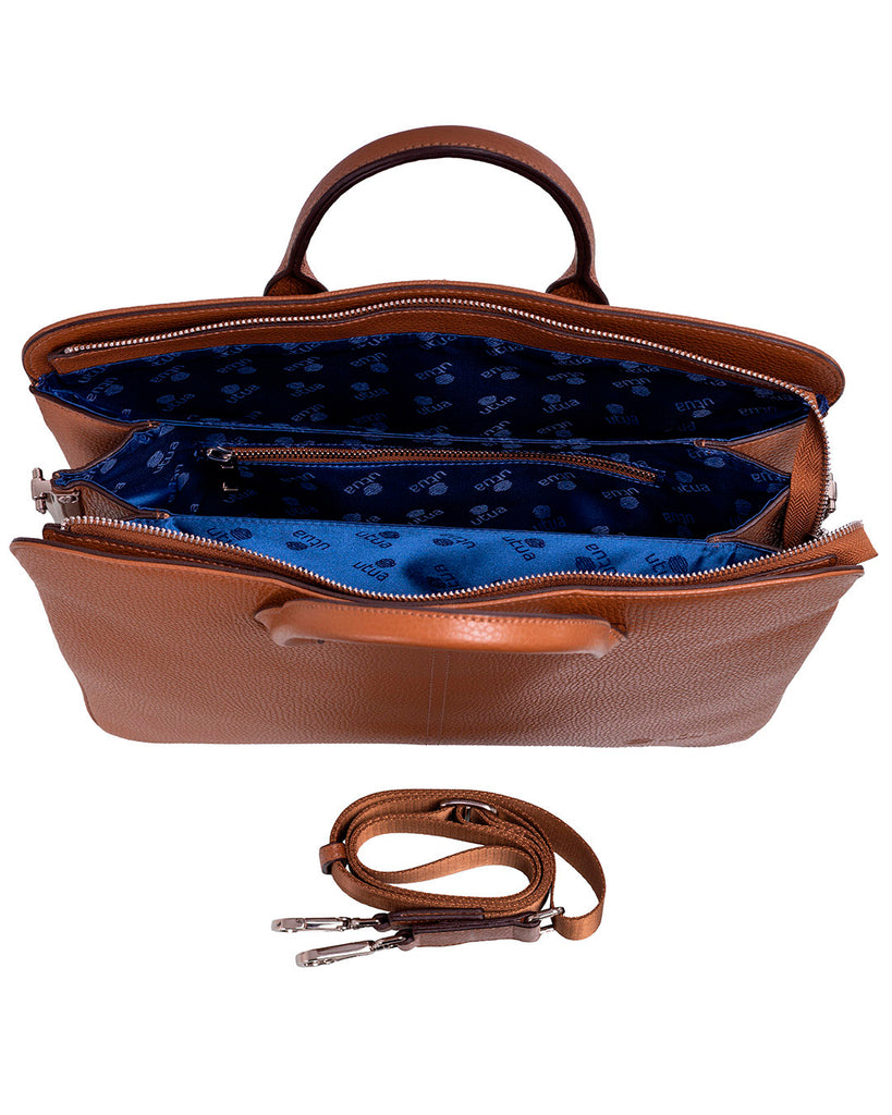 Nahkainen Utua tietokonelaukku Aarre Exclusive ruskea