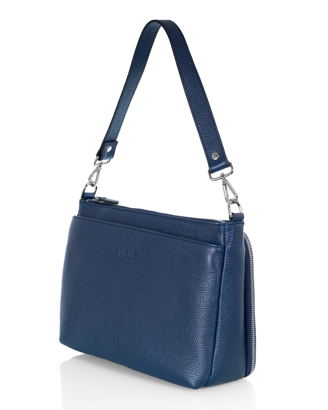 Nahkainen olkalaukku Kajo Exclusive sininen utua