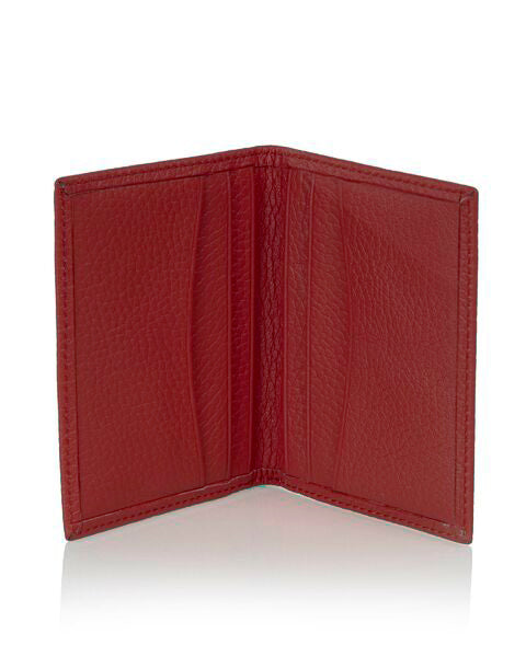 Puolukan punainen Utua nahkainen korttikotelo