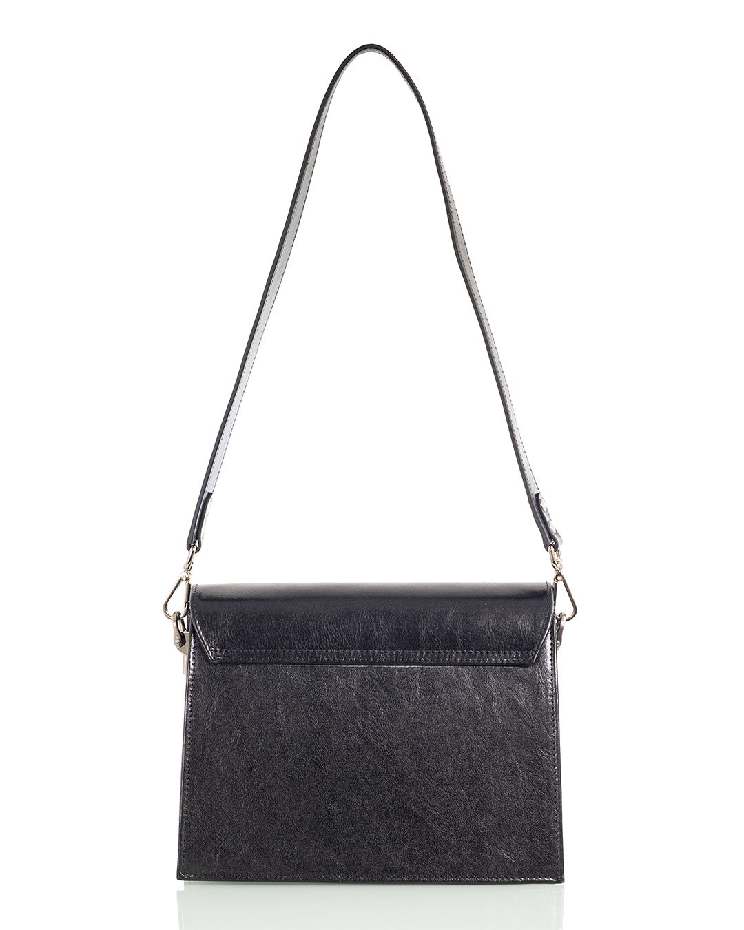 Skoga exclusive olkalaukku musta kasviparkittu nahka