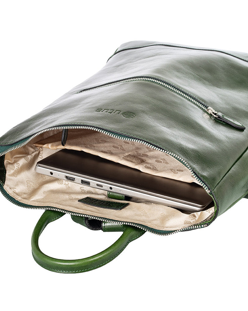 Suomalainen vihrea reppu Utua Themis Exclusive kasviparkittu