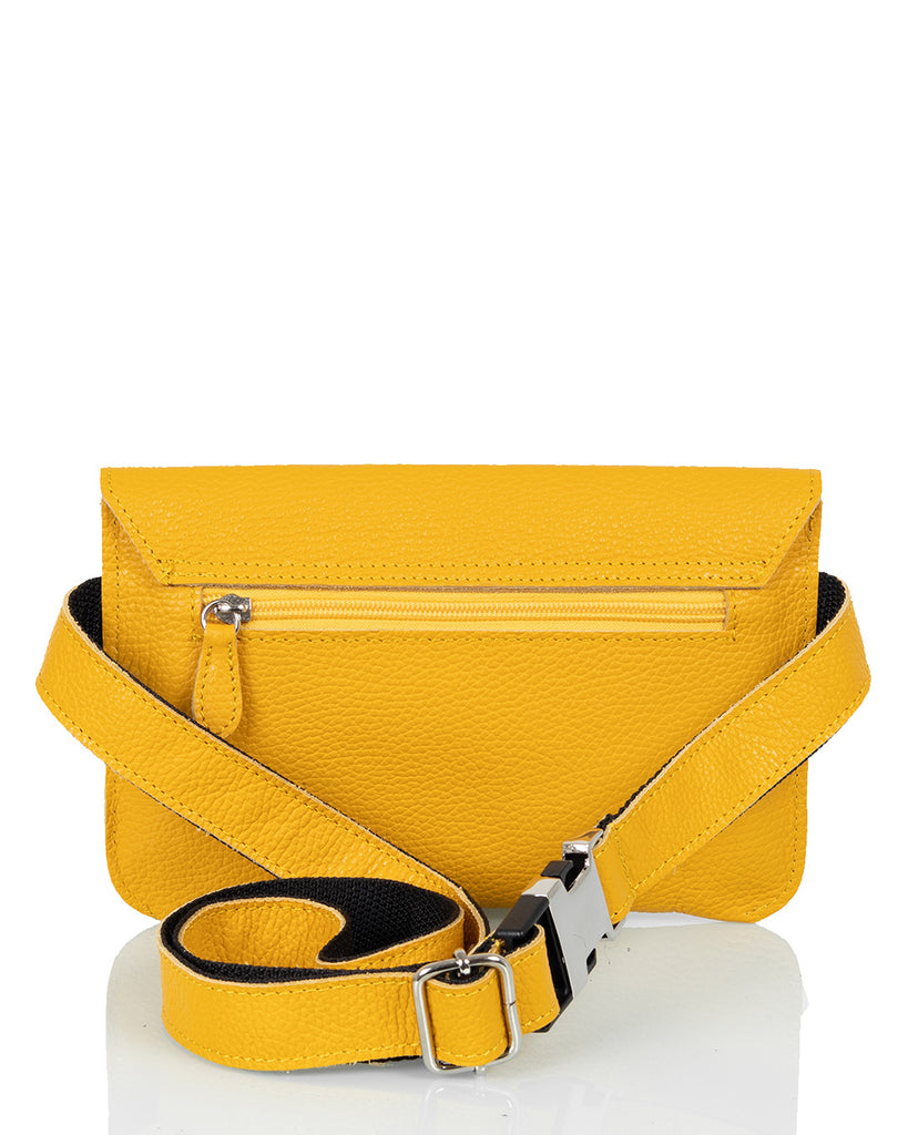 Suomalainen keltainen pikkulaukku Utua Iris