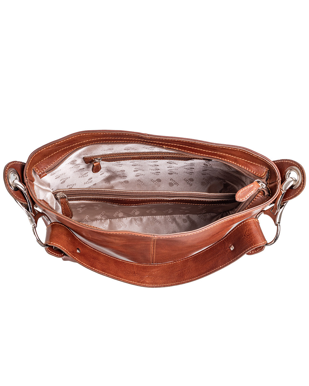 Suomalainen keskiruskea kasviparkittu kasilaukku Utua Roskilde Exclusive