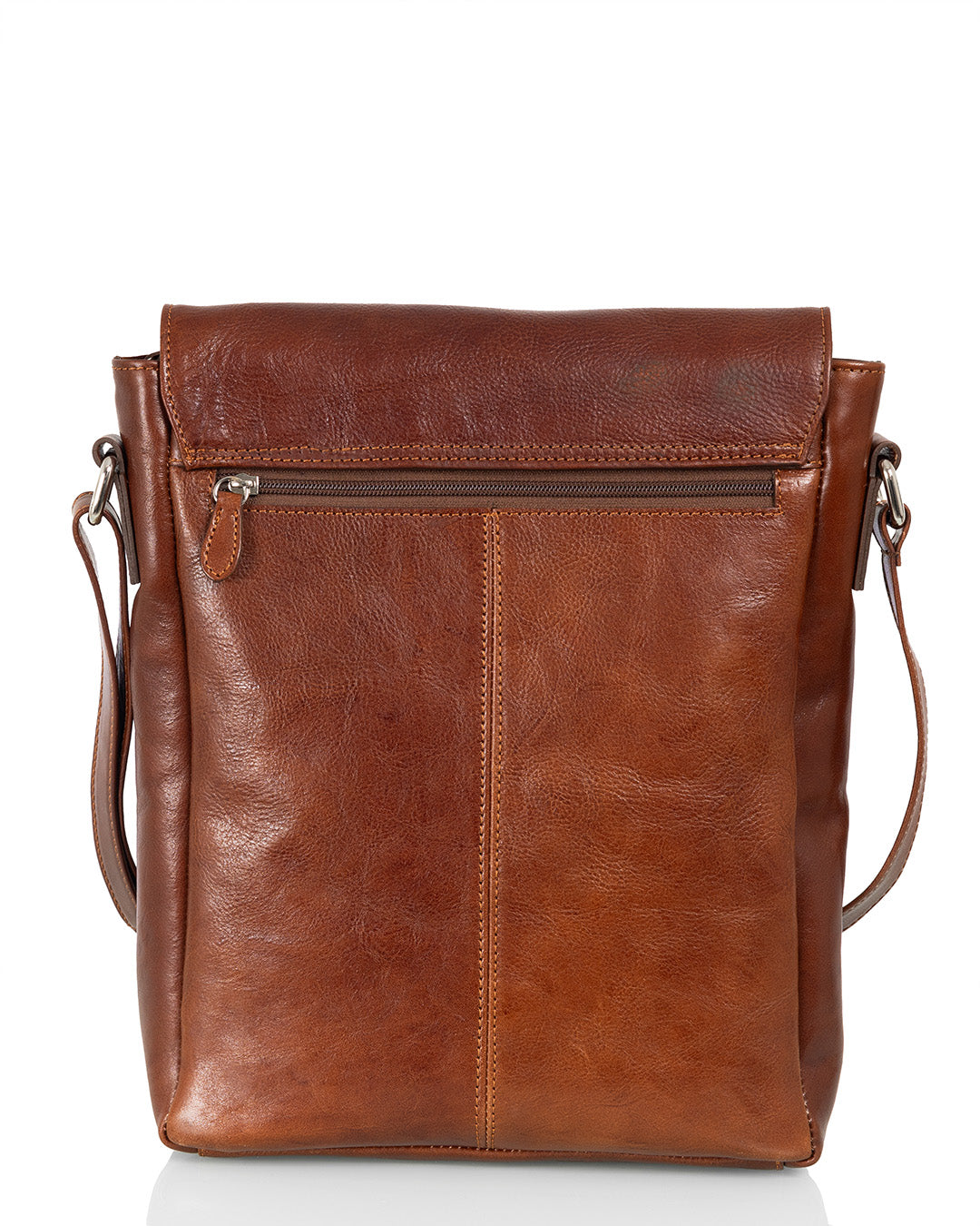 Suomalainen keskiruskea olkalaukku Zeus Exclusive