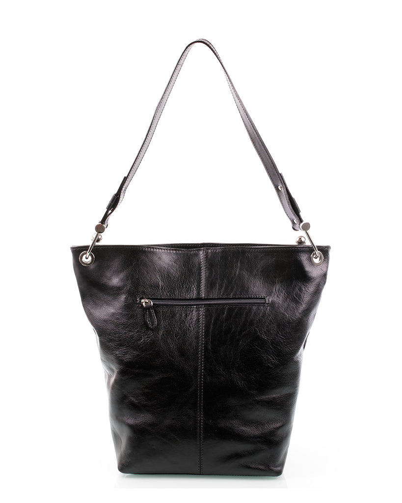 Suomalainen musta kasviparkittu kasilaukku Utua Granna Exclusive