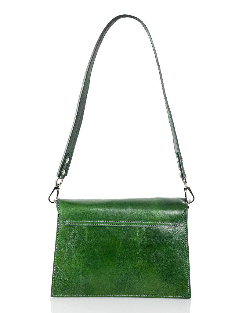 Suomalainen vihrea kasviparkittu pikkulaukku Utua Skoga Exclusive