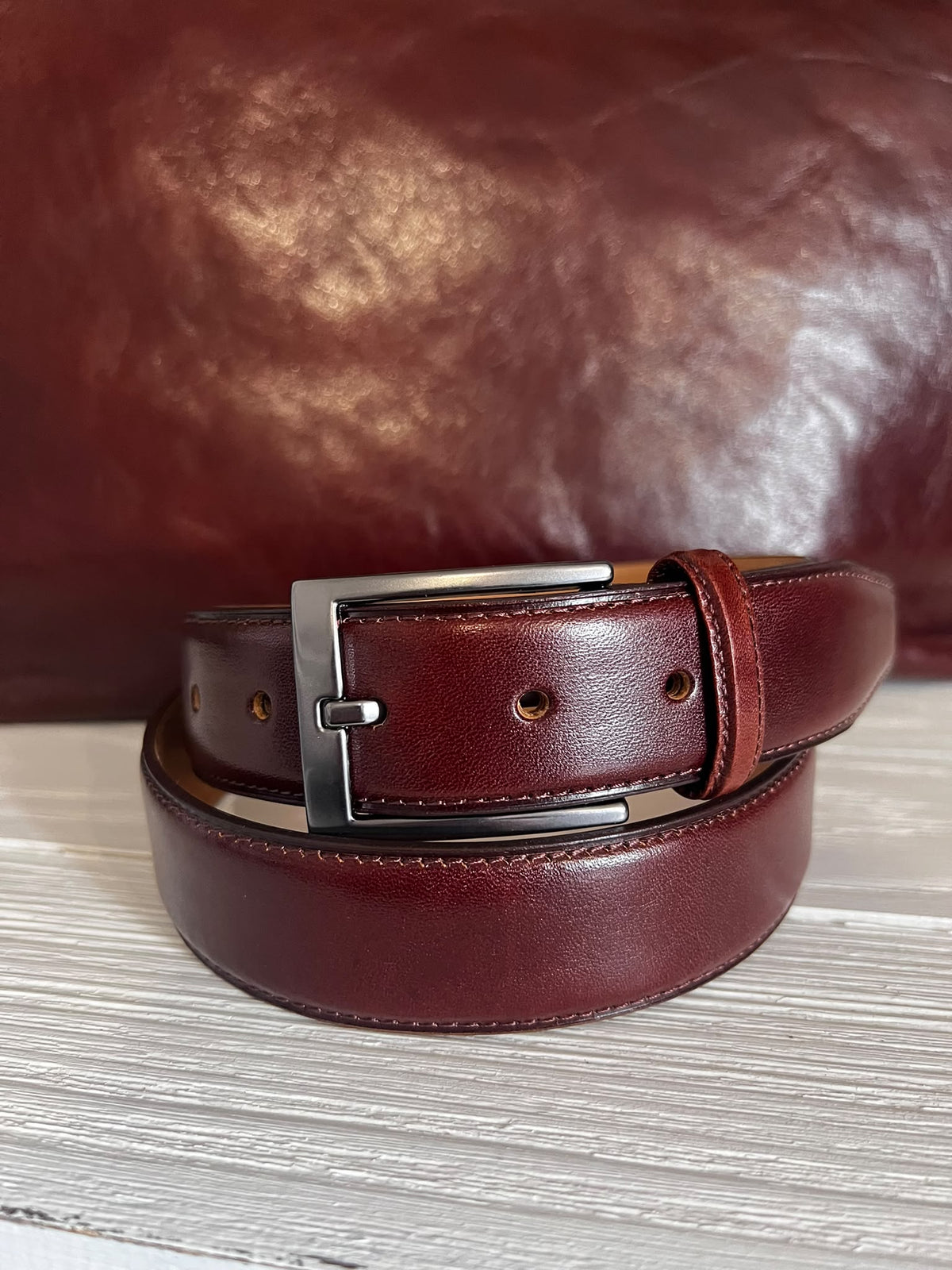 Nahkavyö 3 cm ruskea