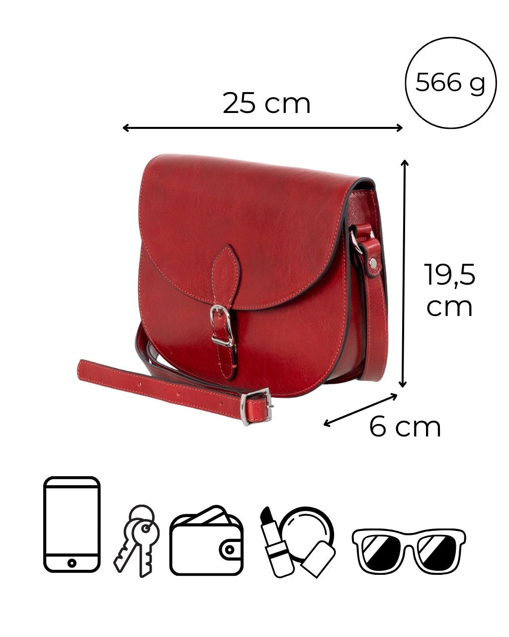 Utua visby kasviparkittu olkalaukku mittakuva