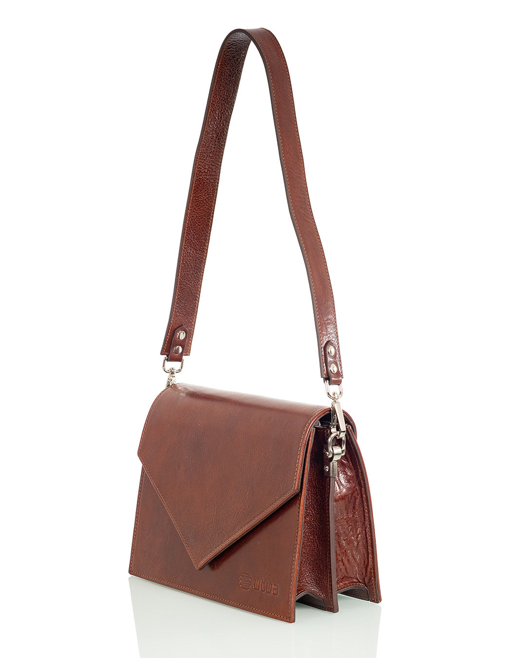 Utua Skoga kasviparkittu pikkulaukku keskiruskea