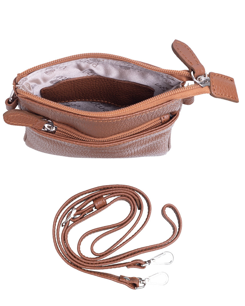 Utuan-ruskea-Santra-puhelinlaukku-nahkaa