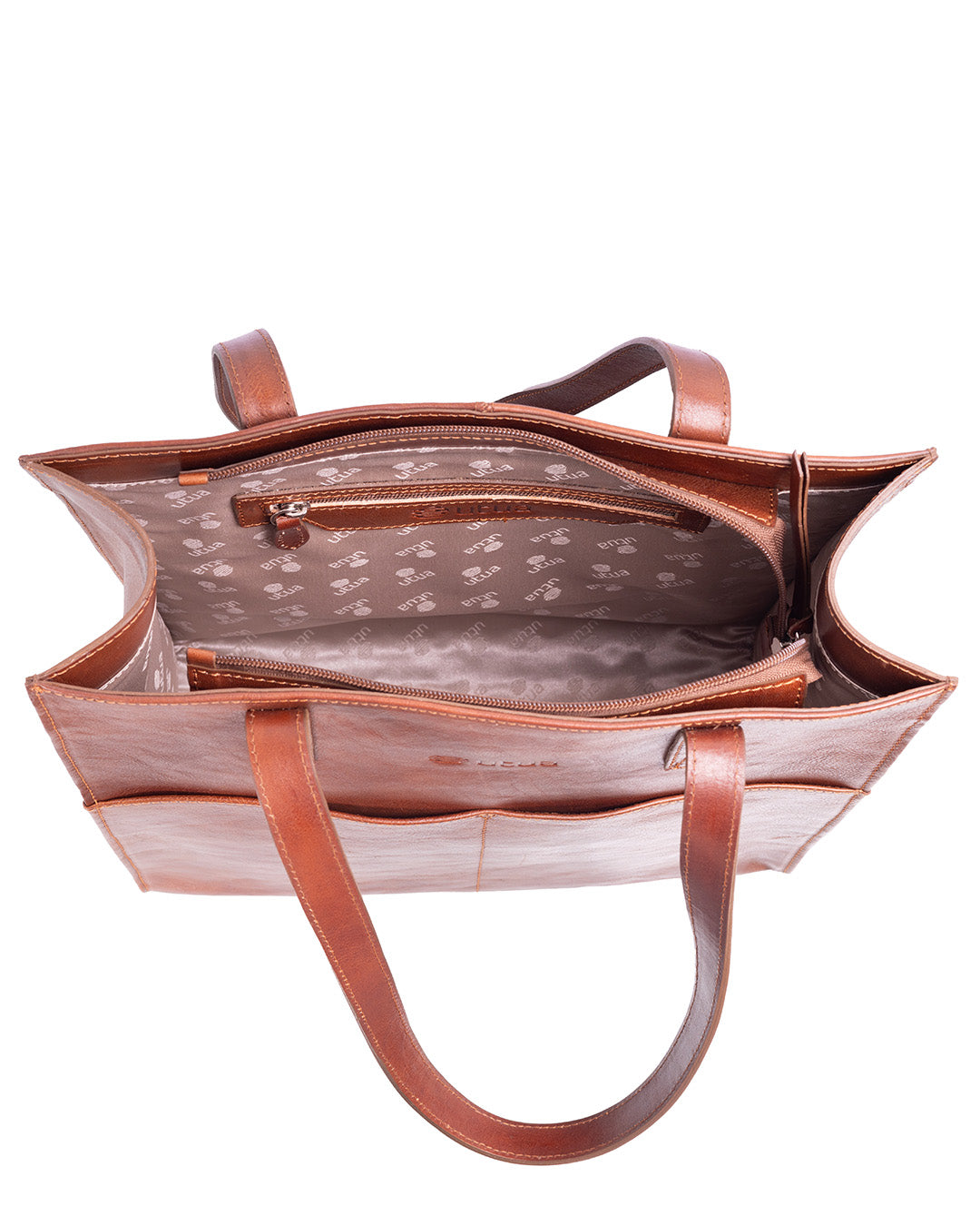 Utuan_laadukas_Hermione_Exclusive_kasviparkittu_shopperi_ruskea