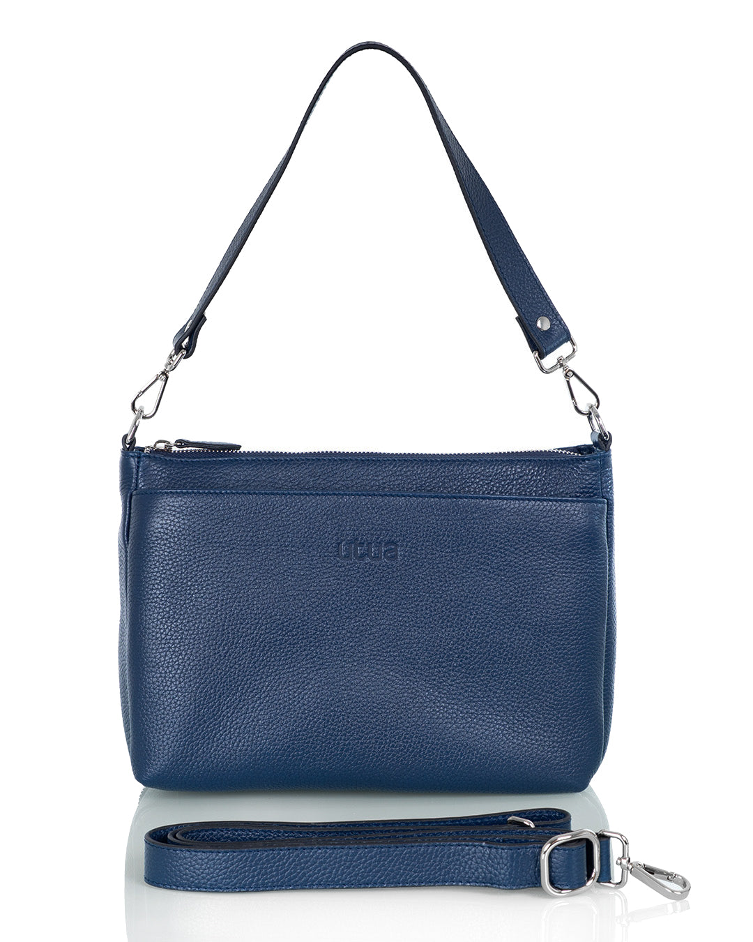 Utuan olkalaukku Nahkainen Kajo Exclusive sininen pitka hihna