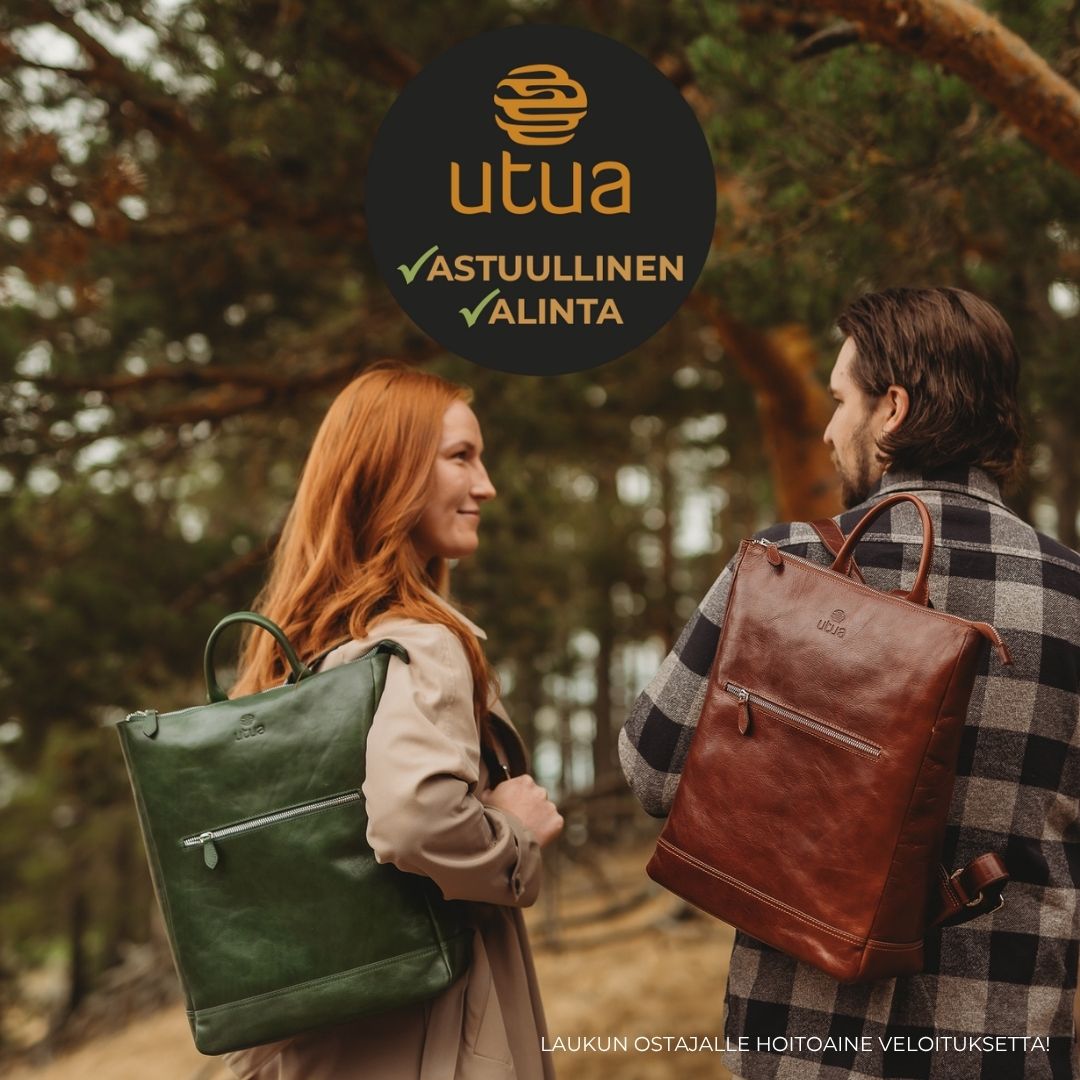 Utuan  nahkareppu on vastuullinen valinta